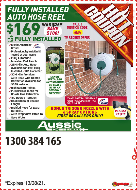 100 Off Fully Installed Hills Auto Hose Reel Aussie Hoses Negotiator