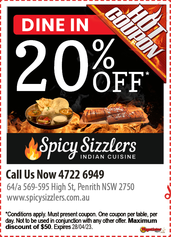 20% Dine in Spicy Sizzlers - Spicy Sizzlers | Negotiator