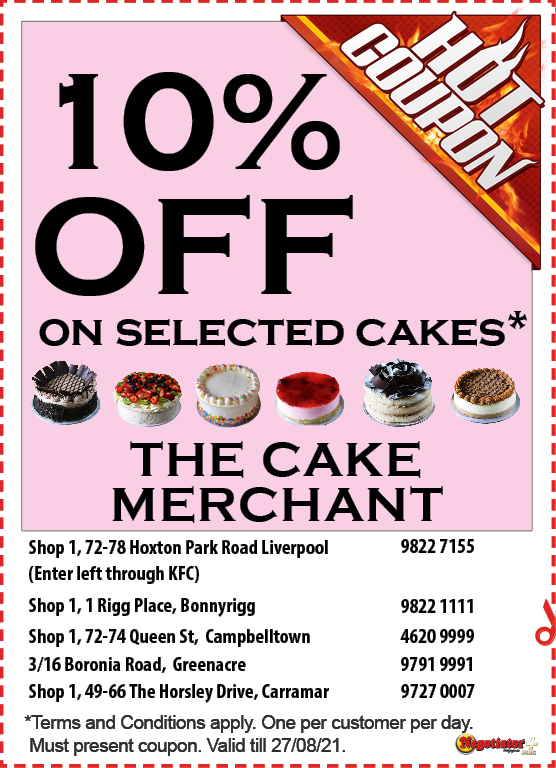 10 Off On Selected Cake The Cake Merchant Carramar Negotiator
